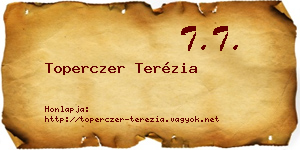 Toperczer Terézia névjegykártya